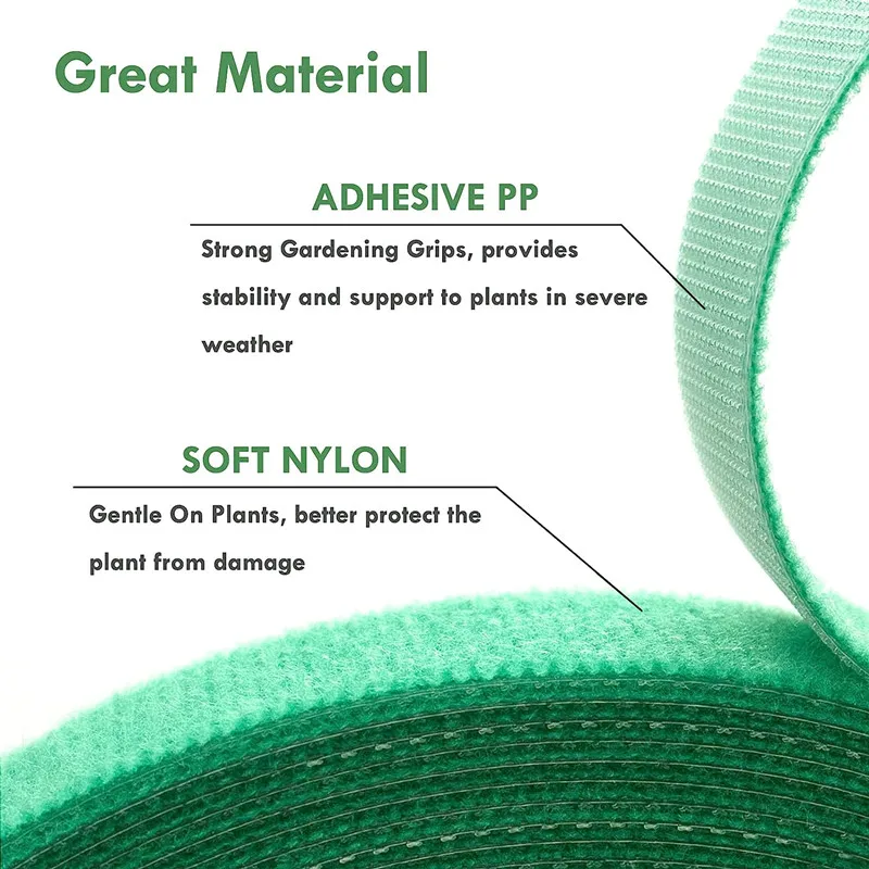 Garden Twine Plant Ties Nylon Plant Bandage Garden Hook Loop Bamboo Cane Wrap Support Accessories 10M/5M/2M,plant ties