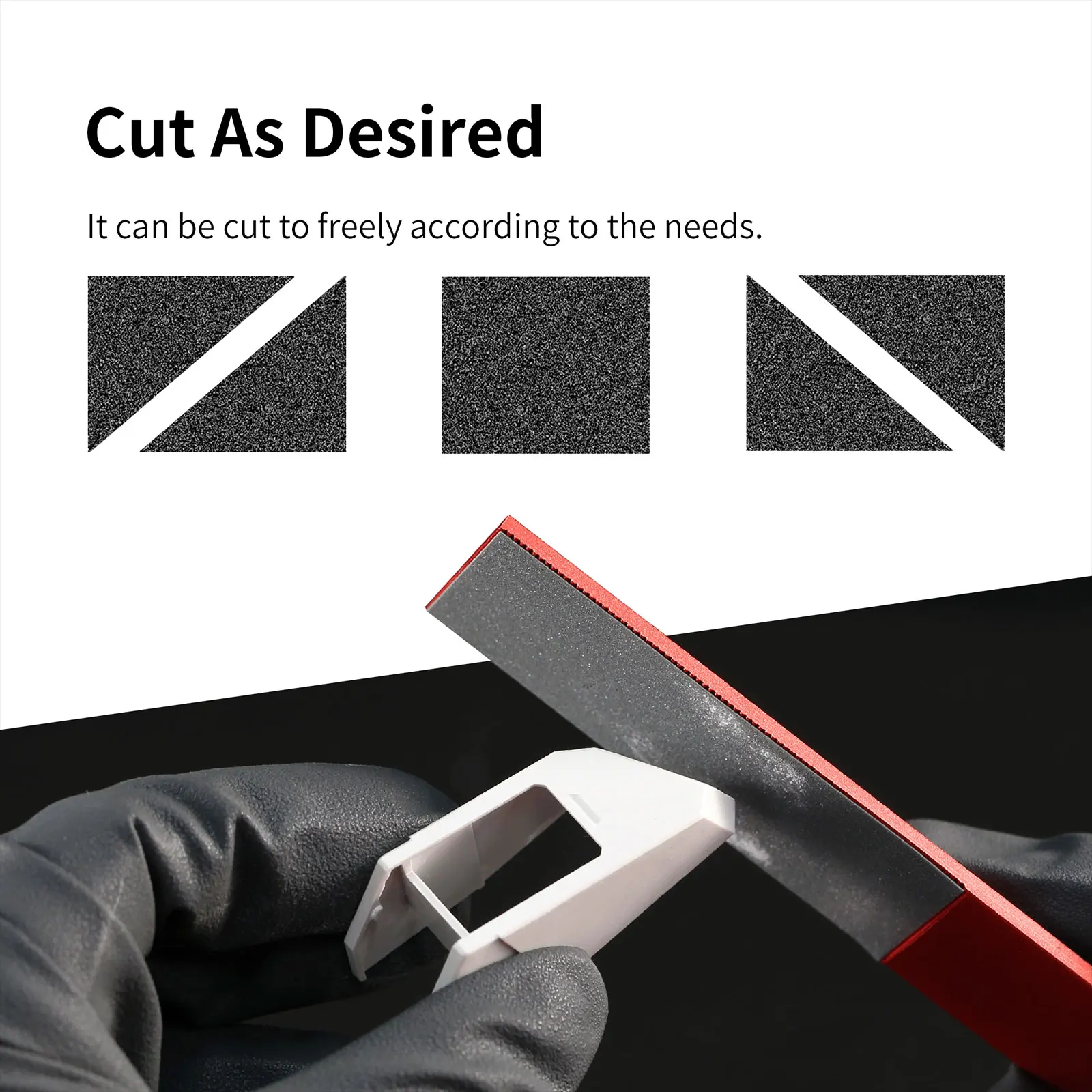 Papier abrasif adhésif DSPIAE SP-S02 enroulé, montrant la face adhésive et la texture abrasive