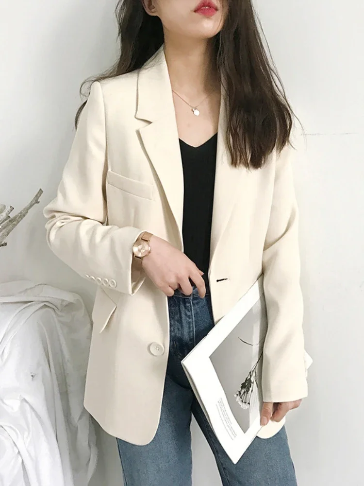 Office Lady Blazer for Women Elegant Stylish Classy Korean Style Women's Blazers Coats Spring Casual Top Women Jacket Clothing
