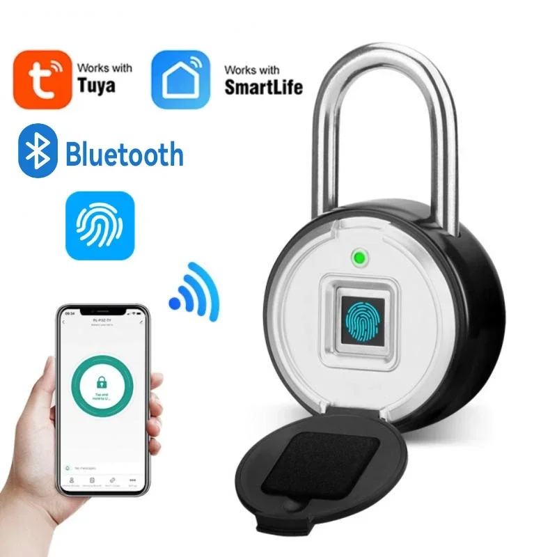 

Tuya Smart Padlock Biometric Fingerprint Lock Waterproof Electronic Locks Smart Life APP Keyless Unlock Home Security Protection