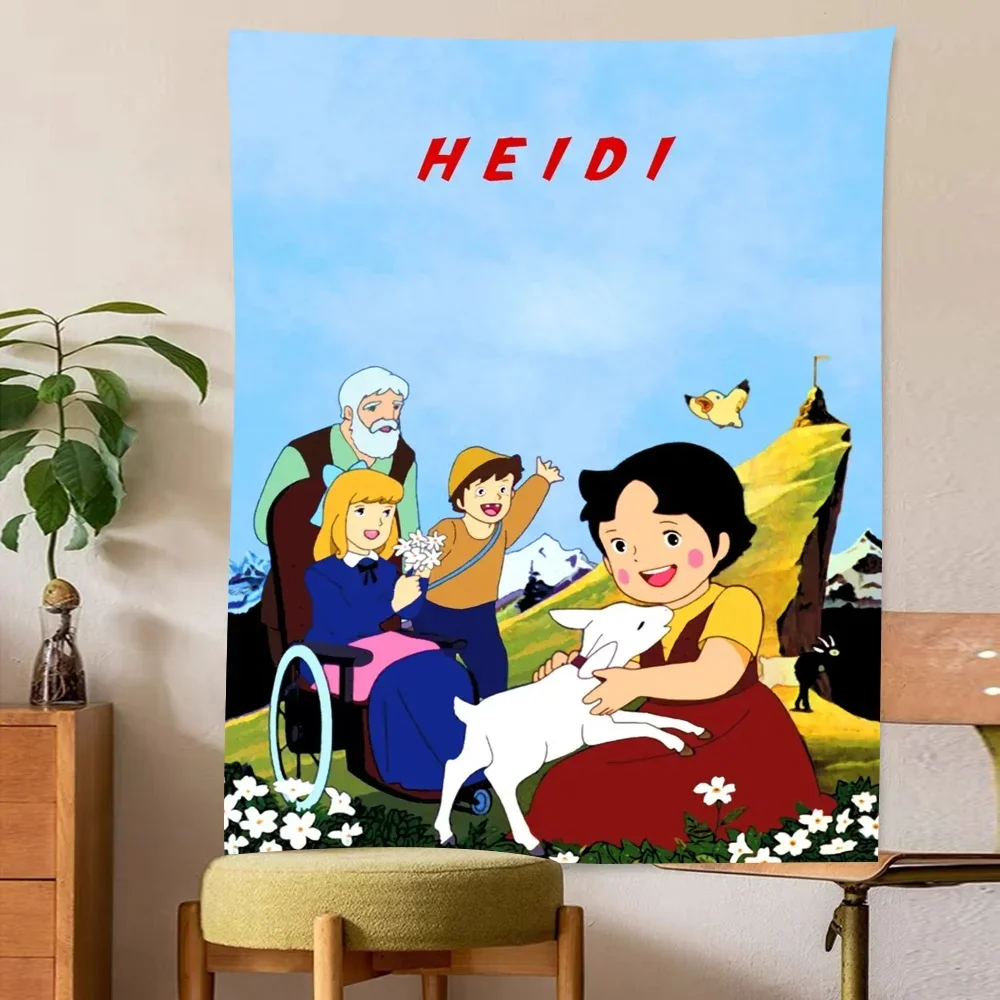 Cartoon Heidi Geburtstag Party Dekoration Requisiten Kulissen Kinder Alles Gute zum Geburtstag Fotografie Hintergrund Baby Dusche Liefert – Detail 13