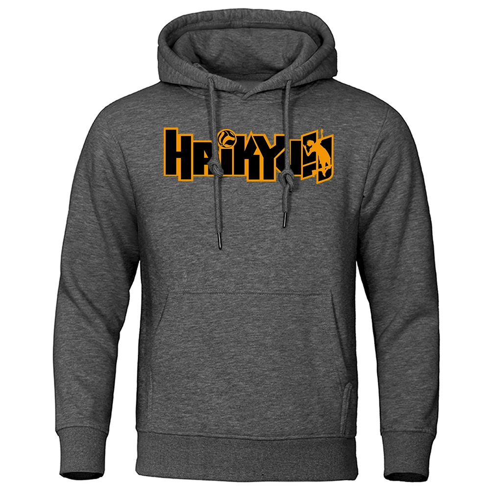 

Japan Anime Harajuku Haikyuu Hoodie For Men Autumn Loose Clothes Fleece O-Neck Pocket Hoodies Autumn Oversize Hoody Menswear