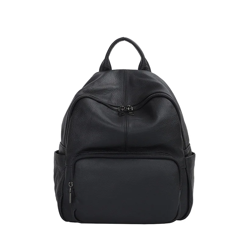 Head layer cowhide leather shoulder bag Ms. 2023 new hundred and soft leather girl bag simple fashion backpack large capacity 5