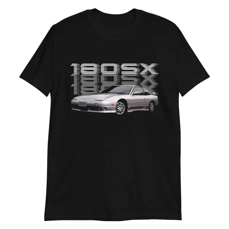 Японская спортивная футболка 90-х JDM Legend 180SX RPS13 с длинным или коротким рукавом Японская спортивная футболка 90-х JDM Legend 180SX RPS13 с длинным или коротким рукавом