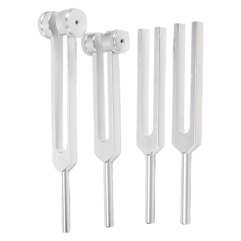 4 Pack Tuning Fork Set 128 Hz 256 Hz 512 Hz 528 Hz Tuning Fork Hammer Sound Healing Sound Vibration Tools tuning fork