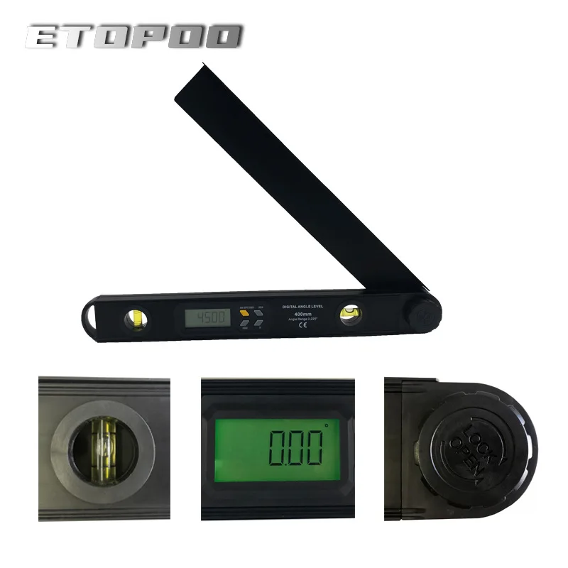 400mm Level 0-225&deg; Electronic Instruments LCD Digital Angle Ruler Inclinometer Angle Measurer