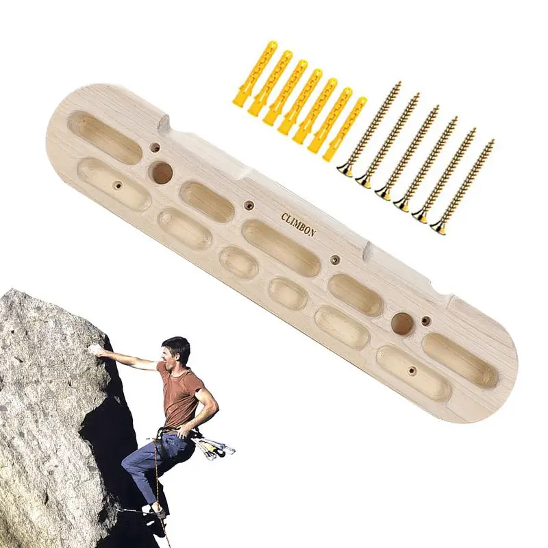 

Climbing Hangboard Wood Finger Board For Rock Training Door Mounted Climbing Pull Up Bar Wall Climb Handle Frame For Indoor