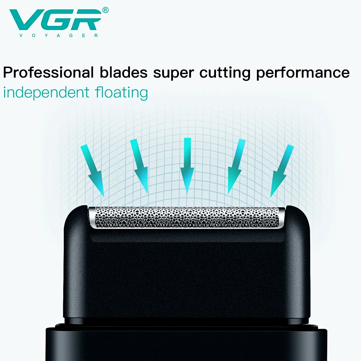 VGR Electric Shaver Professional Beard Trimmer Razor Portable Mini Shaver Reciprocating Shaving 2 Blade USB Charge for Men V-390 electric shaver
