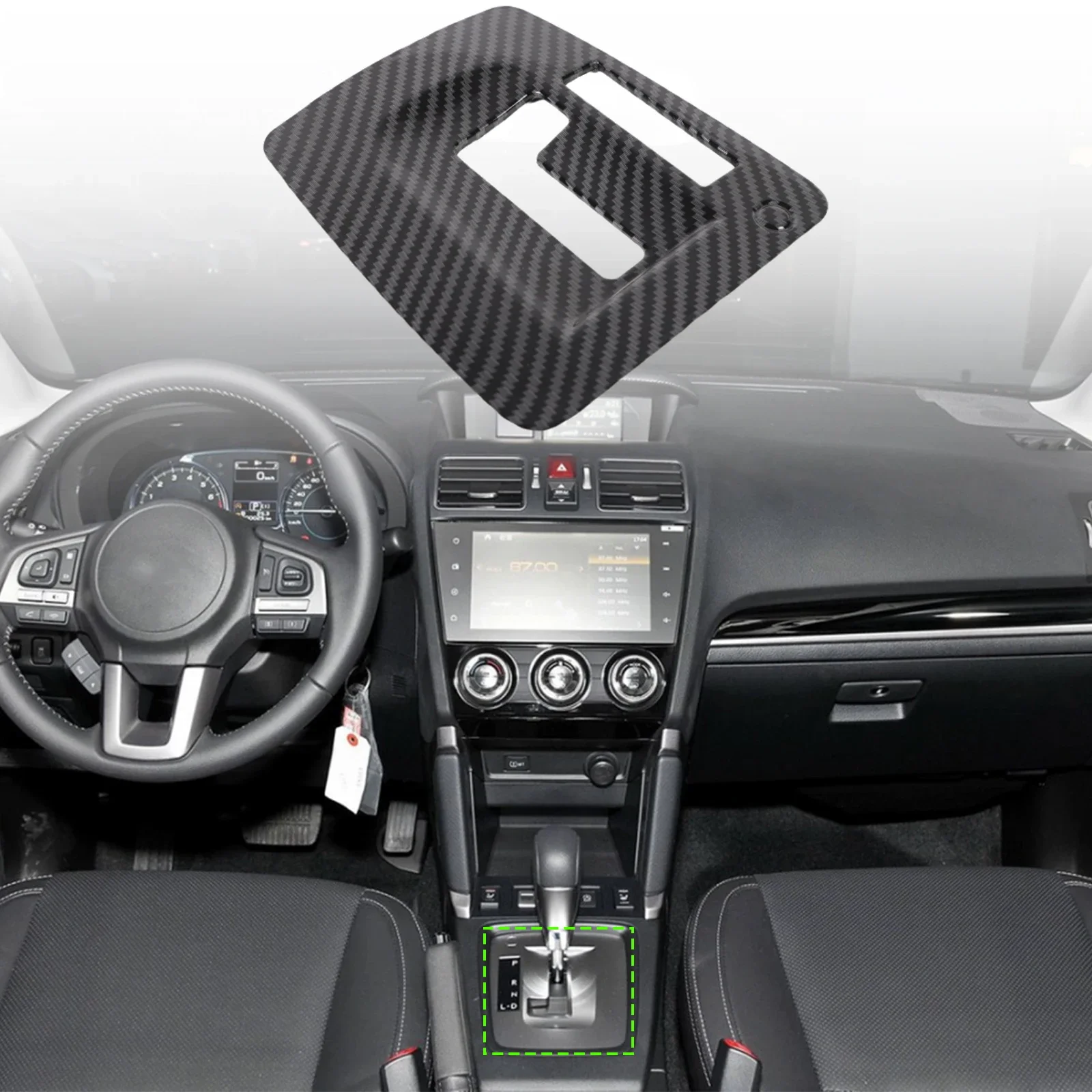 

For Subaru Forester 2013-2018 ABS Carbon Fiber Car Gear Shift Panel Cover Trim Sticker Car Accessories LHD
