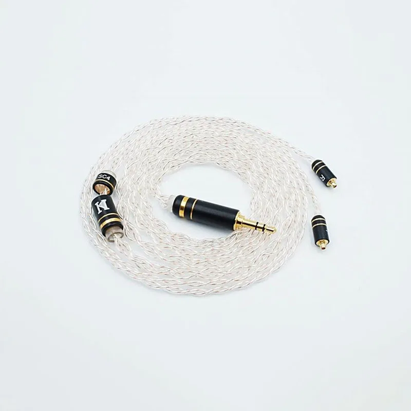 ISN Audio-SC4 12 코어 순수 실버 단결정 구리 혼합 HiFi 오디오 애호가 IEM 케이블, 4 공유