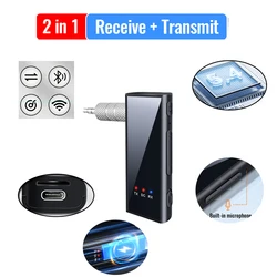 Wireless Bluetooth 5.4 Audio Receiver & Transmitter with Hands - free Calling and 3.5mm AUX Stereo Adapter (Bluetooth 5.4)