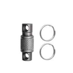 Titanium Alloy Quick Release Keychain - Portable Outdoor Mountaineering EDC Tool (Silver)