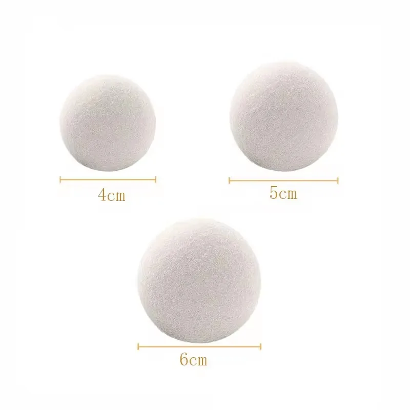 Wool Dryer Balls Reusable Natural Fabric Softener Laundry Washing Machine Accessories Home Washing 4/5/6cm Fleece Dryer Balls laundry ball
