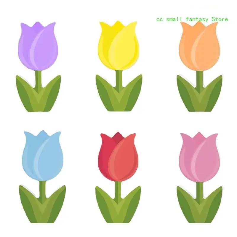 

R3MA Набор из 6 тюльпанов Украшение Розовые центральные элементы Тюльпаны (Мама) Прекрасные цветы