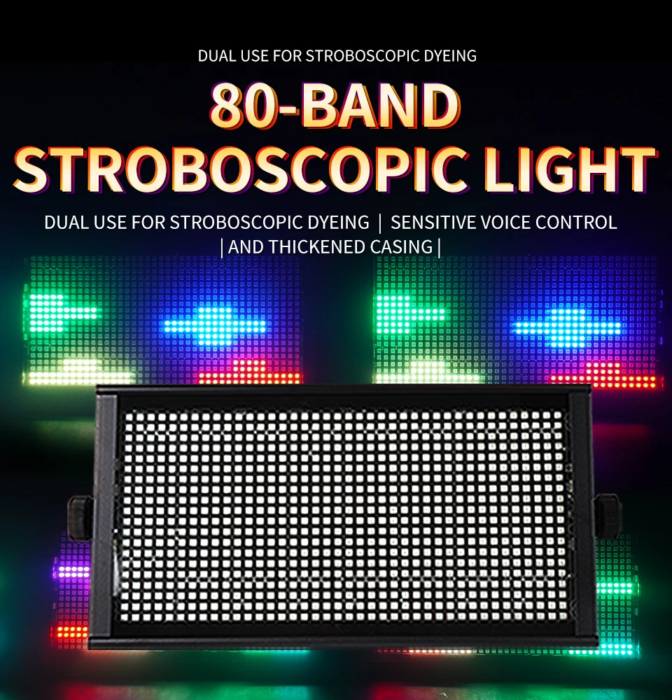 80 Segment Led Strobe Light DJ Bar Running Horse Wash Effect Numbers Letters Fla