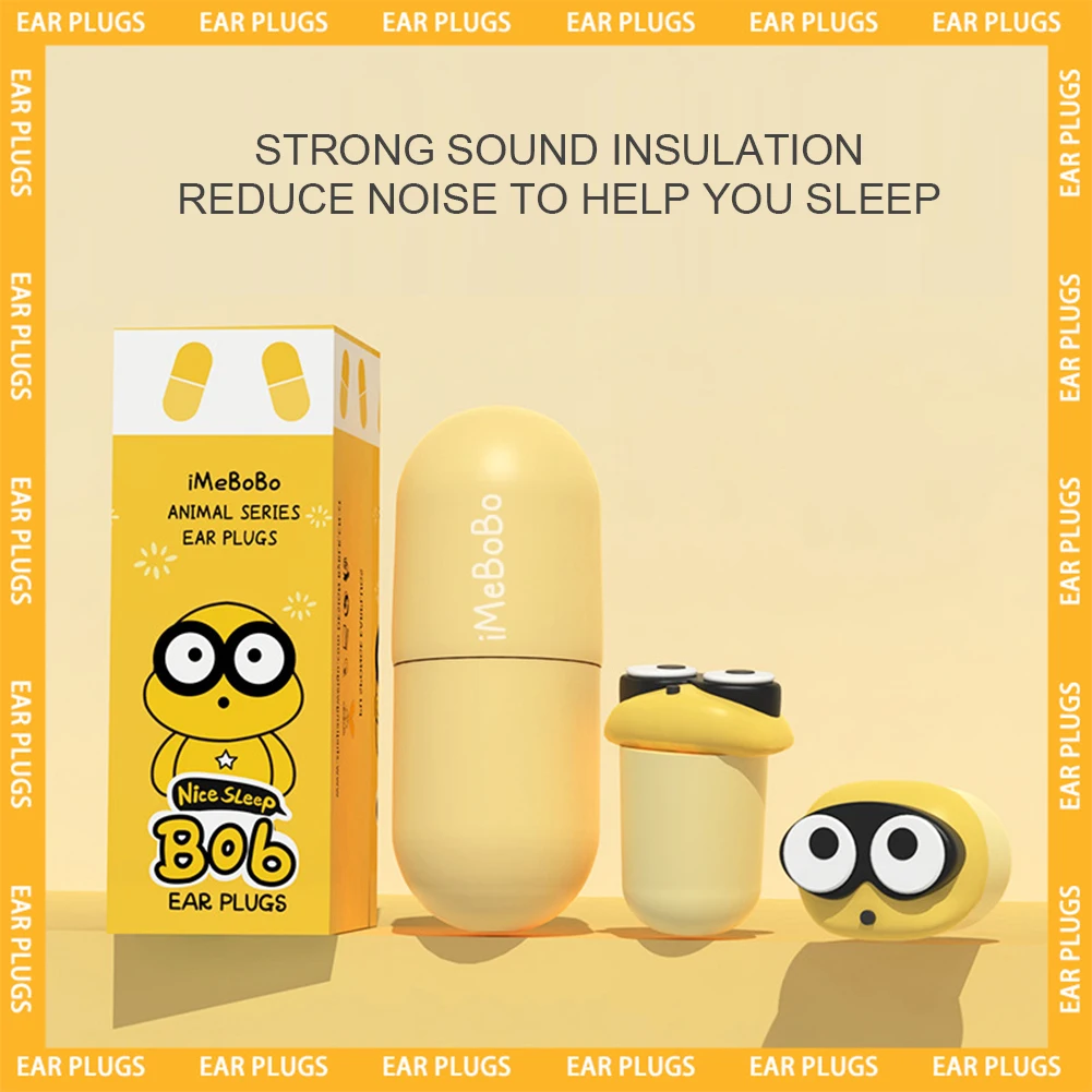 Cartoon Earplugs Soundproof Sleeping Ear Plugs Noise Reduction Ear Plug Oft Slow Rebound Anti Snore Ear Protector Ear Plug Case 2