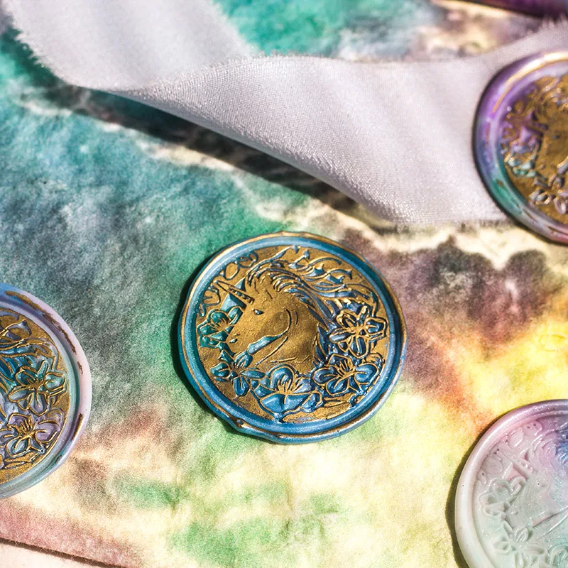 New 30mm Unicorn Seal Wax Stamps Copper Head New DIY 3D Sealling Wax Stamp Envelope Wedding Invitation Crafts Gifts Decoration