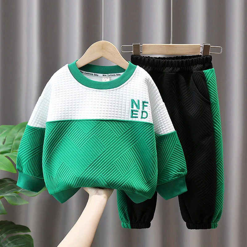 

Boys' Spring Clothes 2023 New Spring and Autumn Boys' Leisure Sports Children's Spring Clothes Coat+Pants Two-piece Set