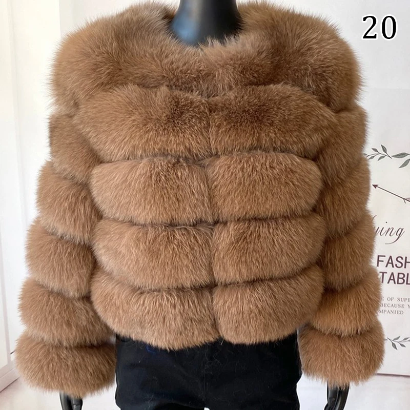 Women Faux Fur Crew Shaggy Jacket Collarless Winter Warm Cropped Top Long Sleeve Coat Horizontal Splicing Of Synthetic Fur S-5XL
