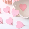 Heart Shaped Wall Hooks Iron Pink Decorative Hook Room Key Hanger Self Adhesive Coat Hat Hanger Wedding Home Decoration 3