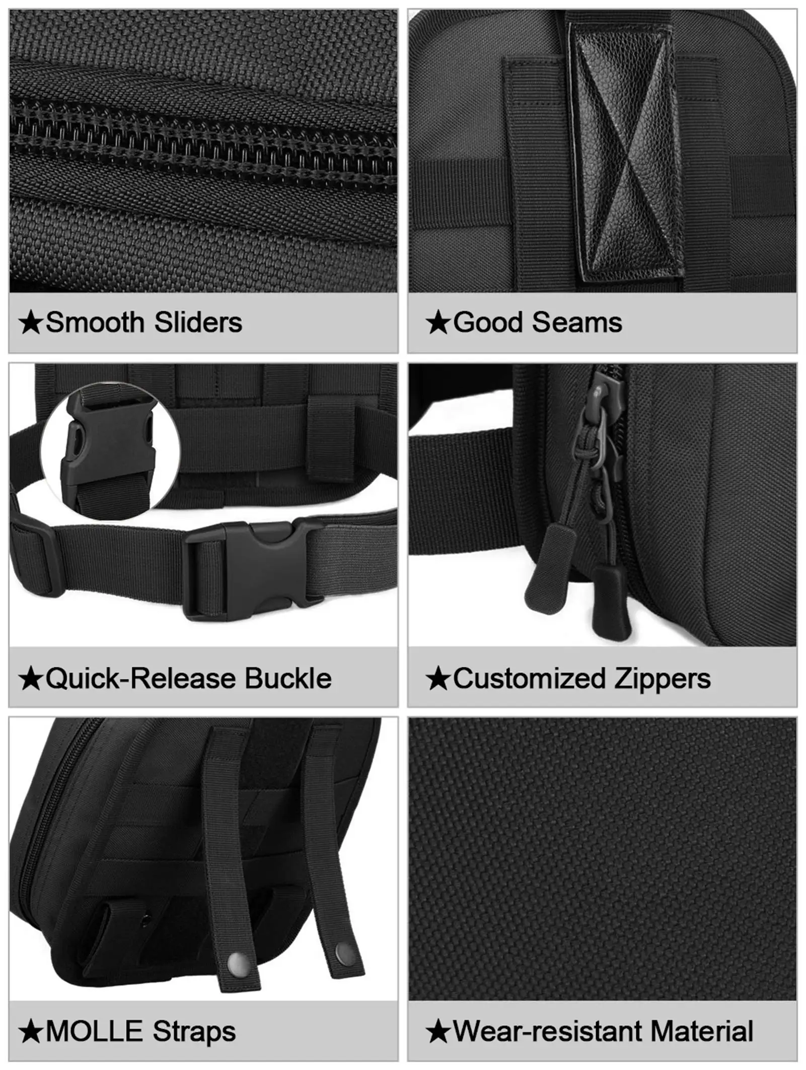 Tactical First Aid Kit Bag Medical Utility Pouch Multifunctional Molle Drop Leg Bag Thigh Bag Black