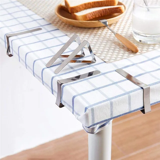 Briday Terítő Klip Többfunkciós Szopók Rozsdamentes Acél Terítőasztalok Borító Klipek Tartó Bilincsek Party Eszköz 1/2/4Pcs - Image 3