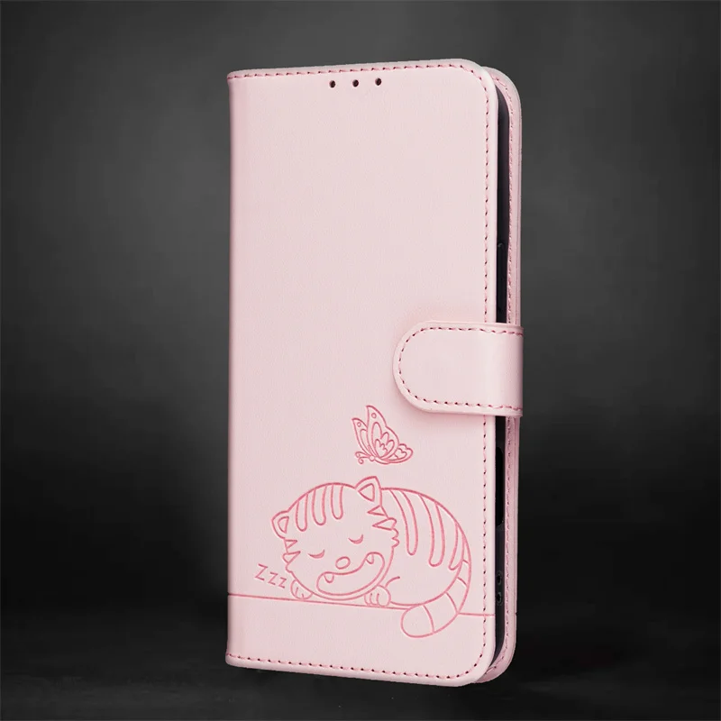 Colorful Macaron Magnetic Leather Wallet Case