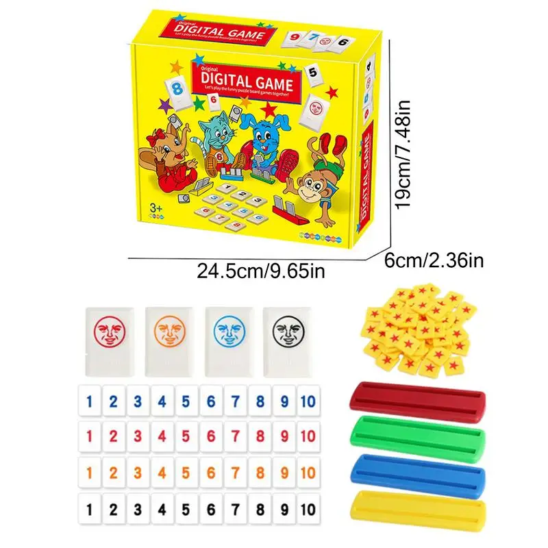 Mah Jongg Cards Digital Mah Jong Poker Card Board Game Lightweight Mahjong Playing Card For Family Gatherings Camping 6