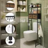 Over The Toilet Storage Cabinet with Fabric Drawers Bathroom Storage Over Toilet Fit Most Toilets, Rustic Brown 4