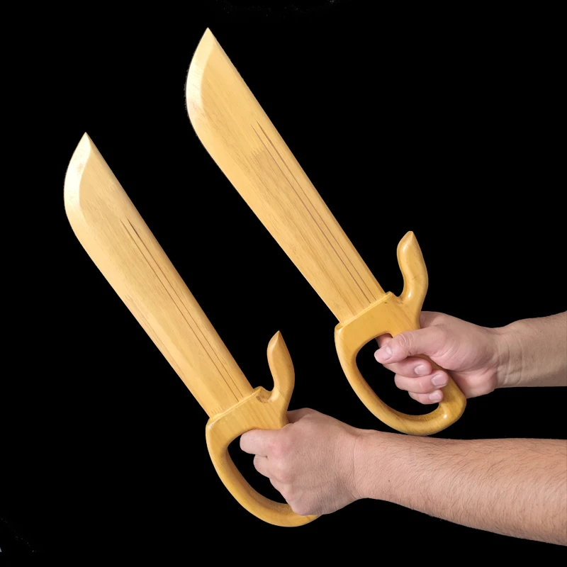 

1 Pair Wooden Wing Chun Butterfly Swords Wood Knife Double Martial Arts Knifives