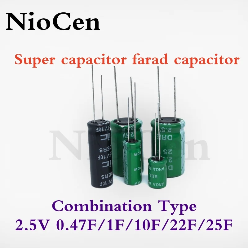 (1 Pz) Super Condensatore Farad Condensatore Combinazione Tipo 2.5V0.47F 2.5 V1F 2.5 V10F 2.5 V22F 2.5 V25F