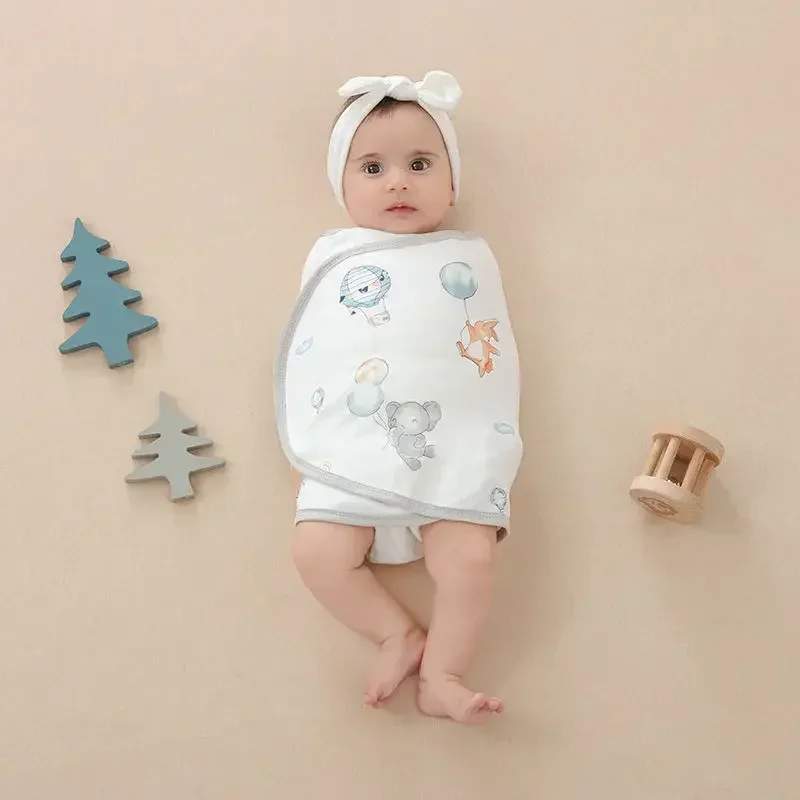 Baby Swaddle Blanket 0-6 Months Strap Protect Belly Baby Sleeping Blanket Wrap for New Born Thin-style for All Season 3