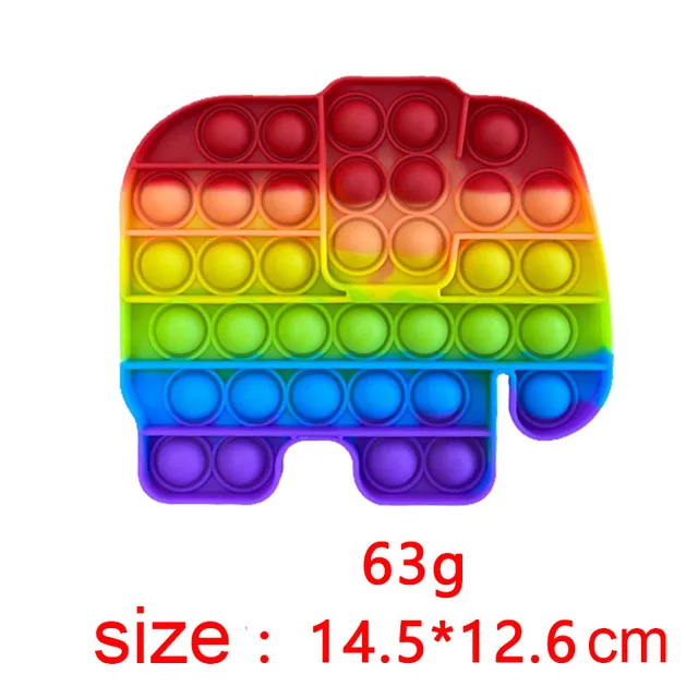 Pop Fidget Reliver Stress Toys Rainbow Push Bubble Antistress Squeeze Adult Children Sensory Toy To Relieve Autism Kids Games 4