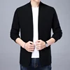 Autumn Winter Knitted Cardigan Men Fashion Slim Fit Sweater outerwear Mens Solid Color V Neck Casual Korean Knit Cardigan Man 3