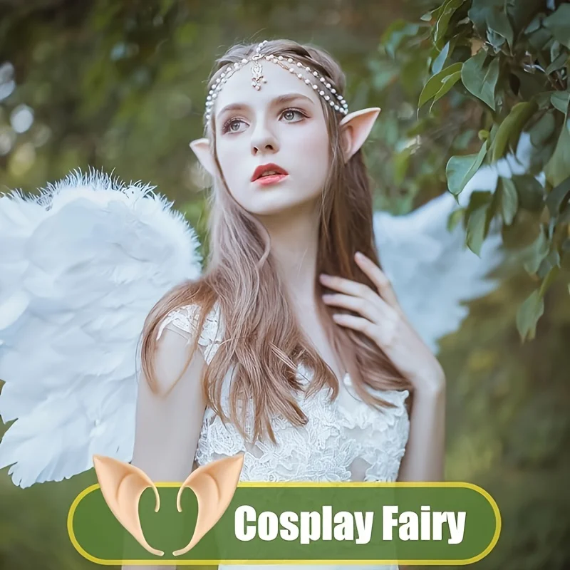 1-10 Paar Elfenohren Cosplay Dekoration Latex Feen Engel Elfenohren Maskerade Party Kostüme Partyzubehör Foto-Requisiten Kindergeschenk – Detail 13