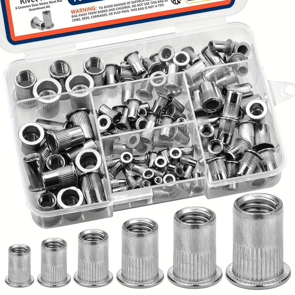 3 8 Rivet Nuts Steel Rivet Nuts (Rivnuts/Nutserts) - Flanged Head ...