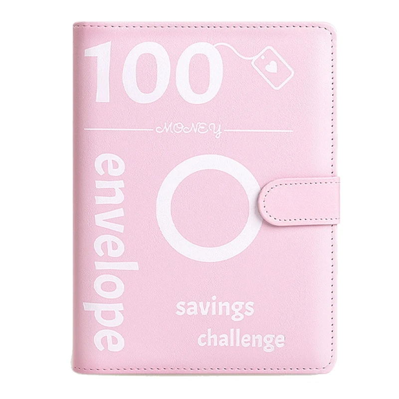 

100 Day Challenge Money Saving Binder Leather Envelope Challenge Binder, Easy, Engaging And Rewarding Easy To Use