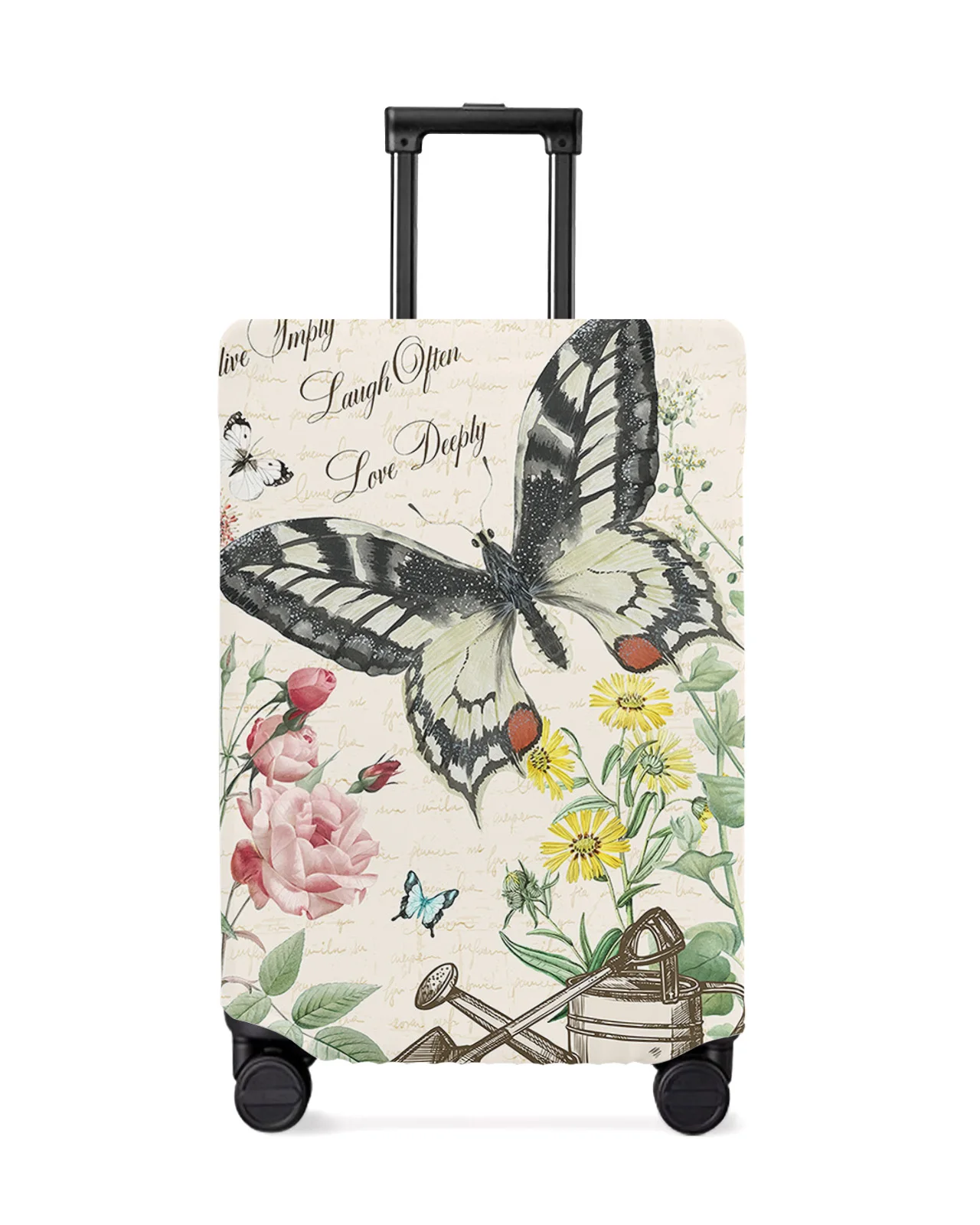 butterfly-flower-retro-travel-luggage-cover-elastic-baggage-cover-for-18-32-inch-suitcase-case-dust-cover-travel-accessories