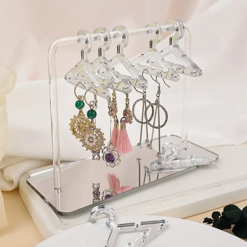 

Jewelry Organizer Stand Hanging Hanger Shaped Personalised Earrings Holder Acrylic Earring & Bracelet Storage Display Stand