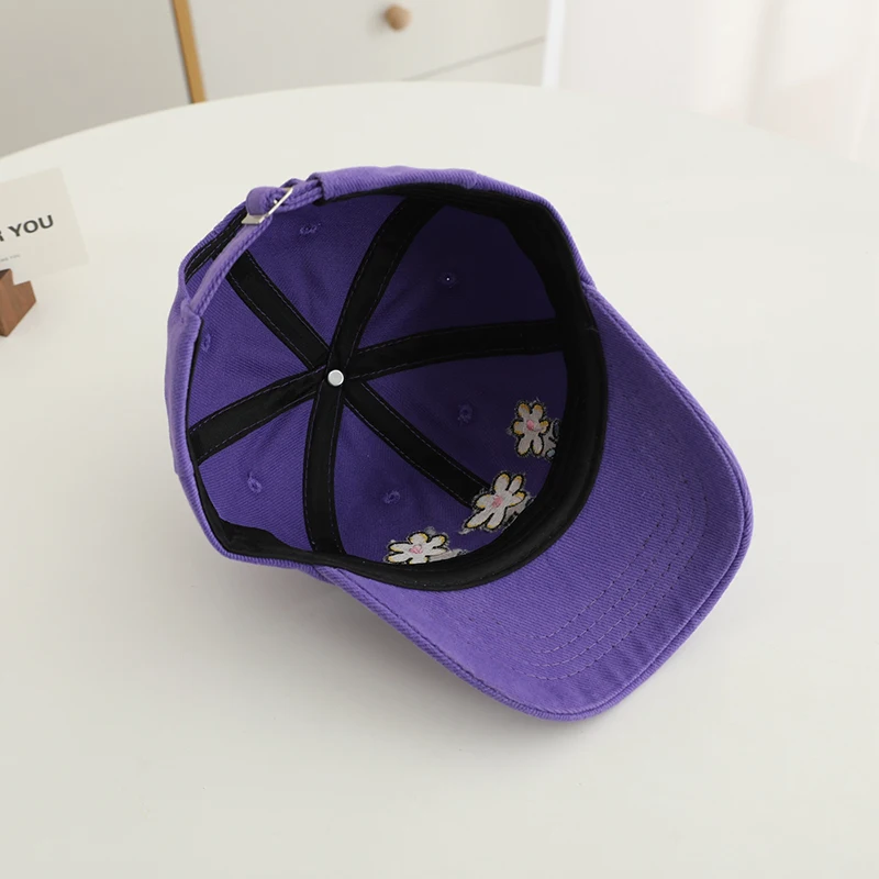 Baby Girls Baseball Summer School Cartoon Flowers Children Outdoor Kids Caps for 2-8Years Adjustable Sports Hats Cotton