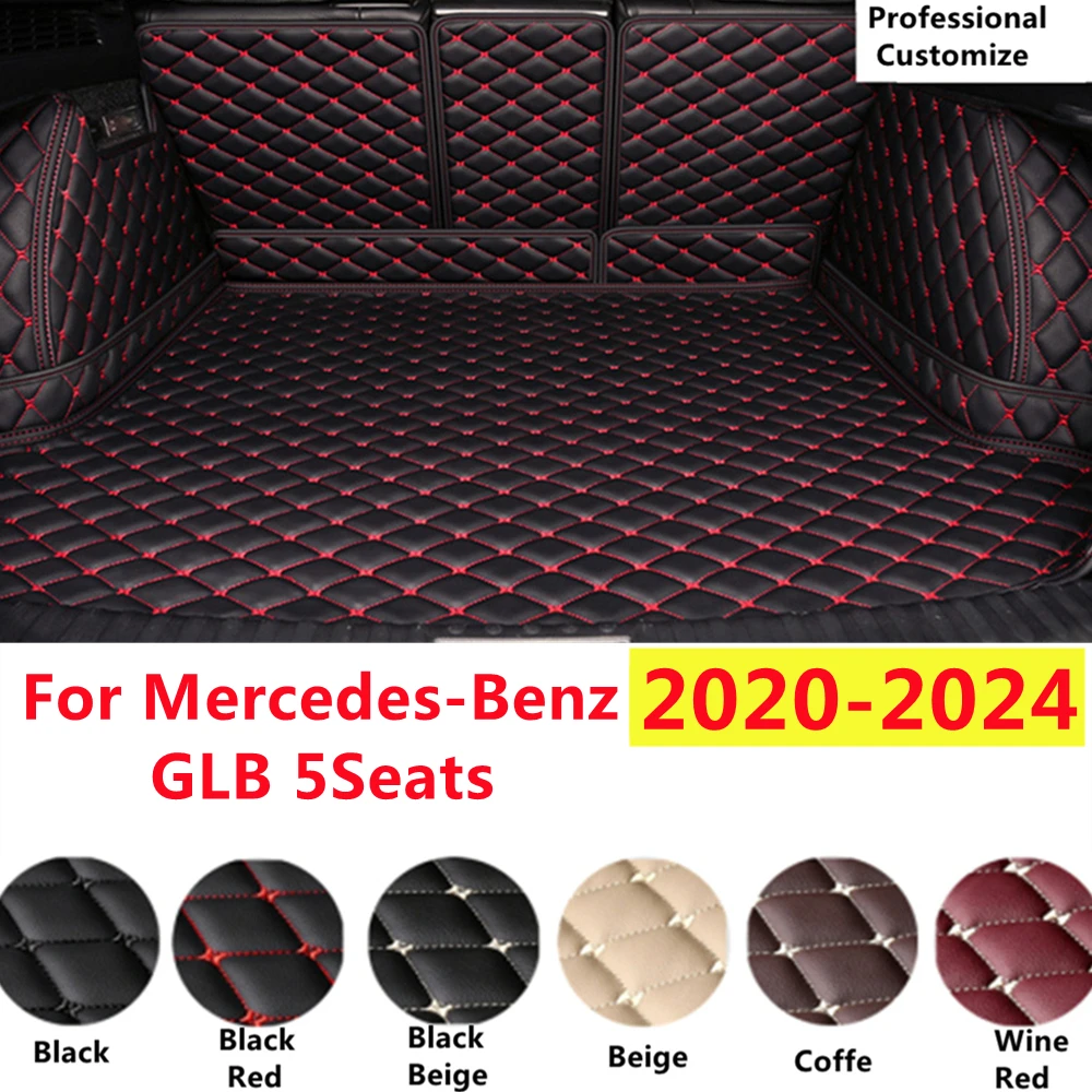 

SJ Custom Full Set Fit For Mercedes-Benz GLB 5seats 2024 2023-2020 Auto Fittings Car Trunk Mat Tail Boot Tray Liner Rear Cargo