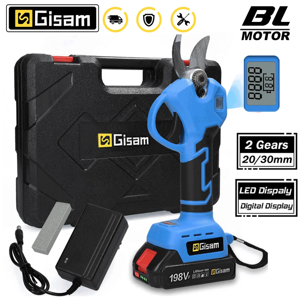 WirelessElectricPruningShears2Gears30MMGardenElectricScissors