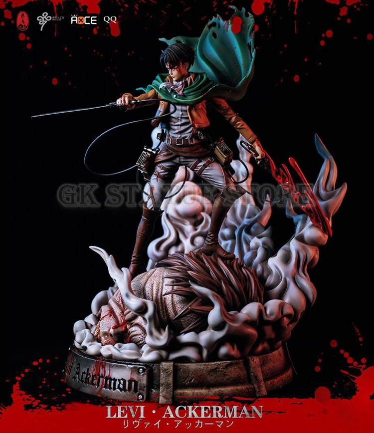 

Attack on Titan High Quality Levi Ackerman Battle Juyutang Studio GK statue Anime model Toy Gift Original Product