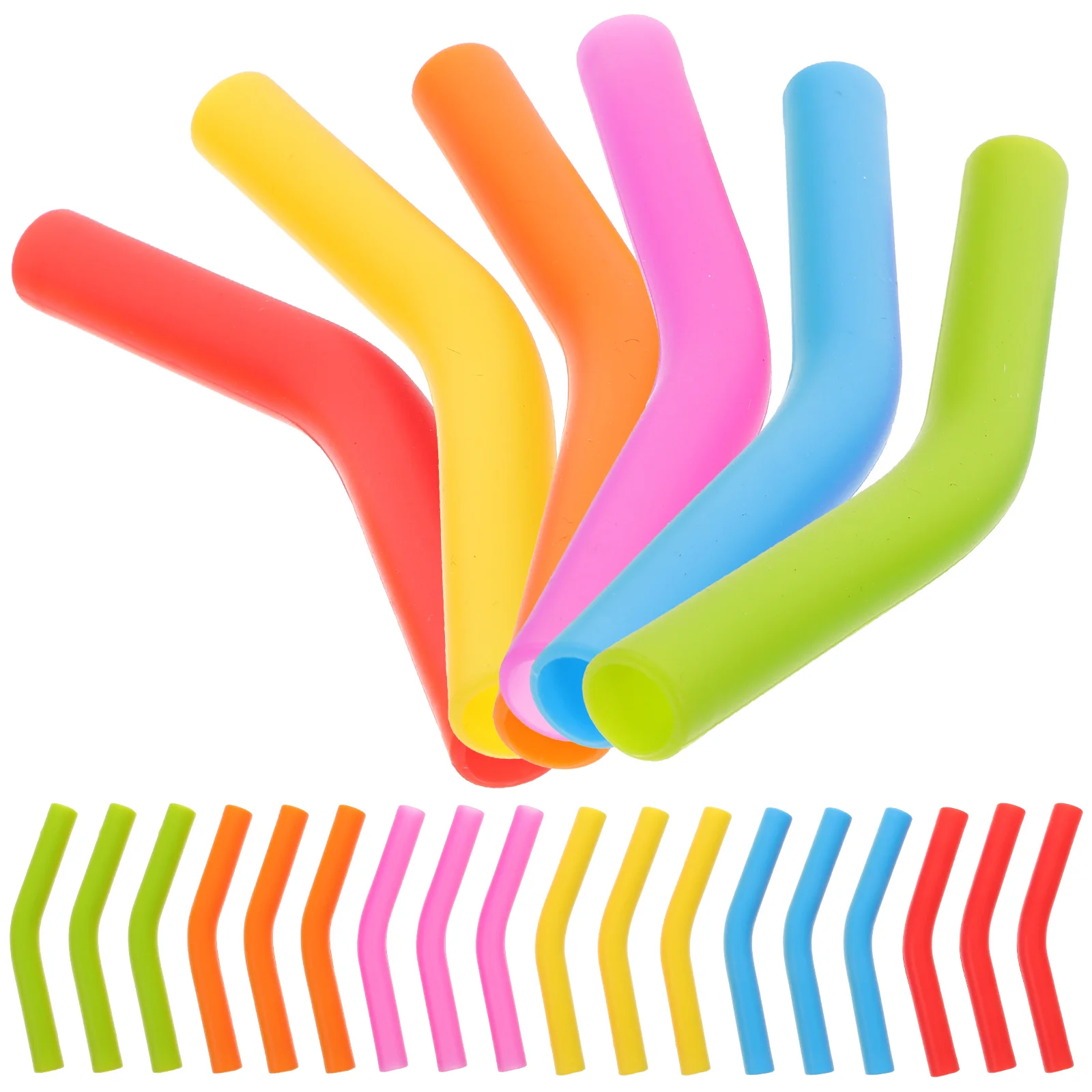 

24pcs Silicone Straw Tips Stainless Steel Straws Cover Drinking Straw Tip Cover