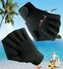 1 Pair Adjustable Neoprene Webbed Swimming Gloves Aquatic Fit SwimPaddles Snorkeling Diving Hand Web Water Gloves Half Finger 1