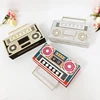 Diamond Radio Shape Party Evening Clutch Bag for Wedding Luxury Metal Handle Designer Purse and Handbags Chic Chain Shoulder Bag 2