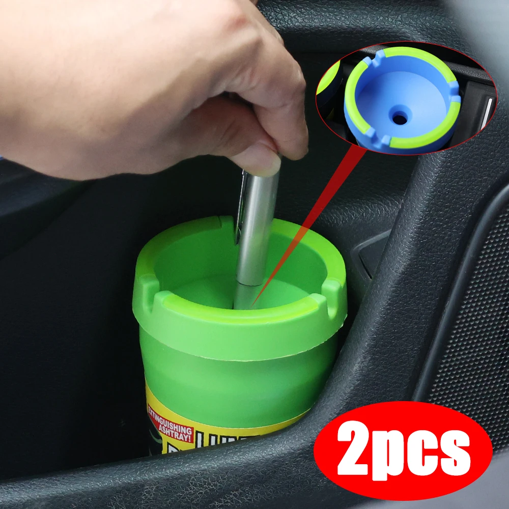 UniversalCarAshtrayLargeCapacityDoublePlasticAshtrayAutoTrash