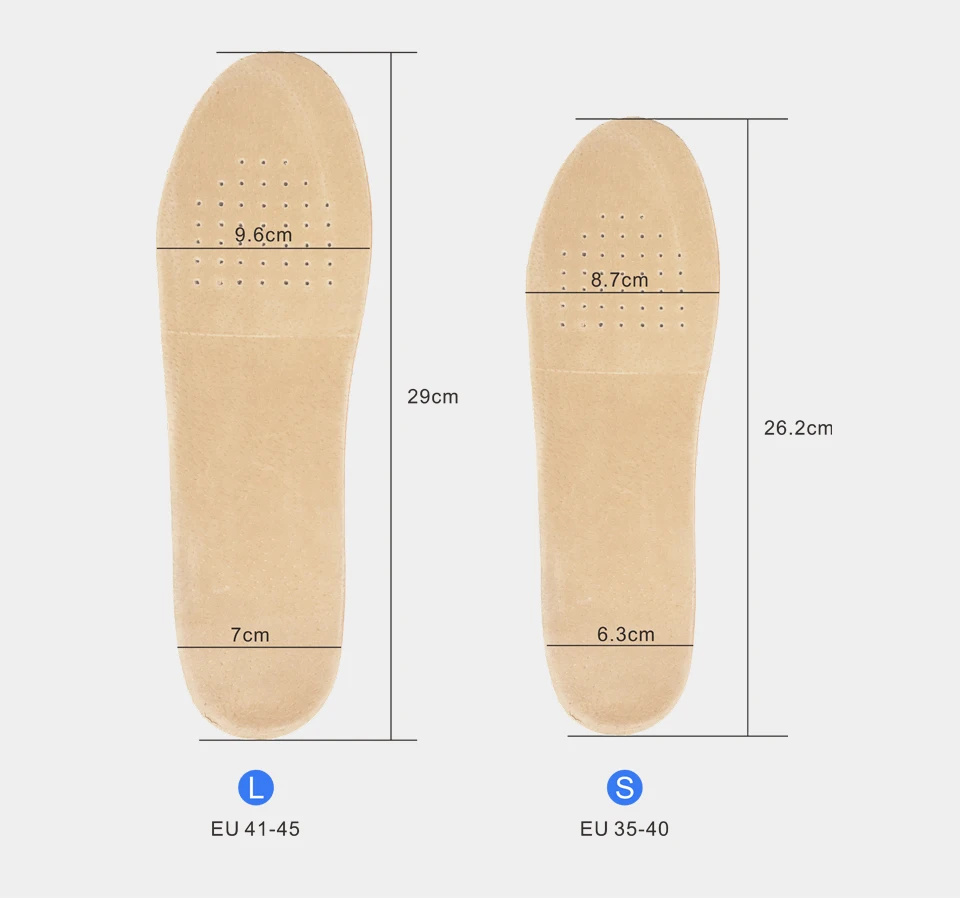 1Pair Height Increase Insole Men Woman Comfort Orthopedic Shoes Insoles Genuine Leather Non-Slip Shoe Pads Arch Support Inserts