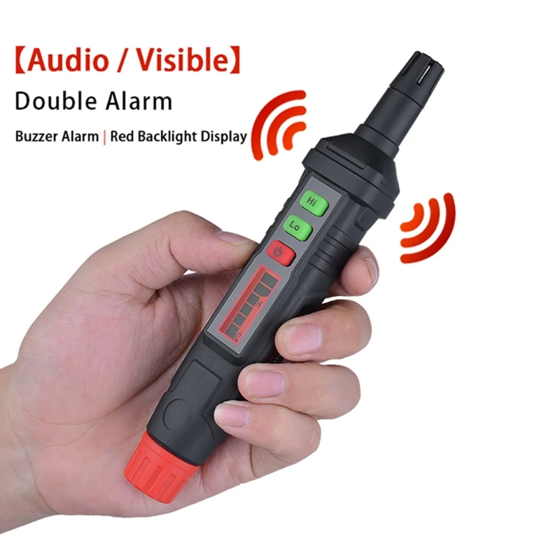 

HT61 Gas Leak Detector Gas Analyzer Pen Type Handheld Mini Portable PPM Meter Combustible Flammable Natural Tester