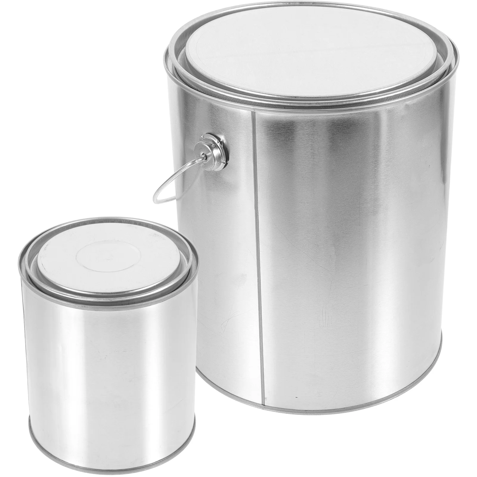 Plastic Paint Can 2 Pcs Tin for Storage Empty with Lids Painting Asphalt Tank Multipurpose Oil Container Sealing